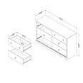 thumbnail image 2 of Commode double à 6 tiroirs en blanc antique Lily Rose de Meubles South Shore, 2 of 7