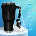 thumbnail image 5 of TNYXORIX Tumbler With Handle 40 oz Insulated Tumbler With Lid And Straw For Water Or Ice Coffee Cup Reusable Stainless Steel Water Bottle Travel Mug,Gifts for Women Men Her Him-Black, 5 of 8