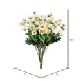 thumbnail image 2 of Vickerman 14.5" Artificial White Wild Daisy Bush, Set of 3, 2 of 3