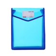 thumbnail image 1 of Senbaida A4 Transparent Document Pouch with Button Closure, Blue, 1 Pack, 1 of 6