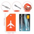 thumbnail image 5 of 12 Pack Silicone Luggage Tags for Baggage, Handbag, School Bag, Suitcase, Instrument Tag (Orange), 5 of 5