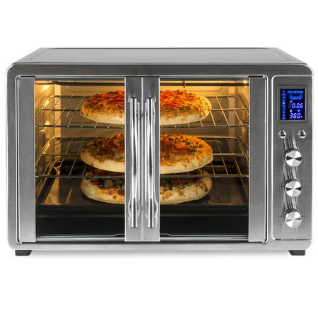 Best Choice Products 55L 1800W Extra Large Countertop Turbo Convection Toaster Oven w/ French Doors, Digital