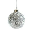 thumbnail image 2 of Limited Time karymi Clear Glass Christmas Ornaments White Sequin Diamond Baubles Hanging Balls Xmas Tree Decorations Holiday Hanging Decor Family Gifts up to 60% off up to 90% off, 2 of 6