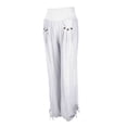 thumbnail image 6 of GZWYHT Linen Pants,Wide Leg Pants,Solid Loose Pants Casual Women Fashion Trouser Buttons Leg Cotton Wide And Plus Size Pants,Flowy Pants,High Waisted Pants,Baggy Pants,White,S, 6 of 9