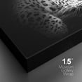 thumbnail image 4 of PixonSign Canvas Print Wall Art Close-Up Leopard Portrait Animals Wildlife Photography Realism Modern Dramatic Grey Dark Black and White for Living Room, Bedroom, Office - 32"x48", 4 of 5