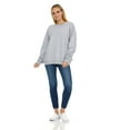 thumbnail image 2 of SOCKS'NBULK 6 Pack Women’s Oversized Crew Neck Sweatshirt, Fleece Lined, Bulk Wholesale Sweatshirts for Charities & Events (Gray, 4X-Large), 2 of 7