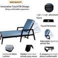 thumbnail image 4 of 3PC Outdoor Patio Chaise Lounge Set | TouchTilt Mechanism for Relaxing Outdoors | Aluminum Frame with Tapered Legs | Stain & Mold Resistant Sunbrella Cushions, 4 of 4