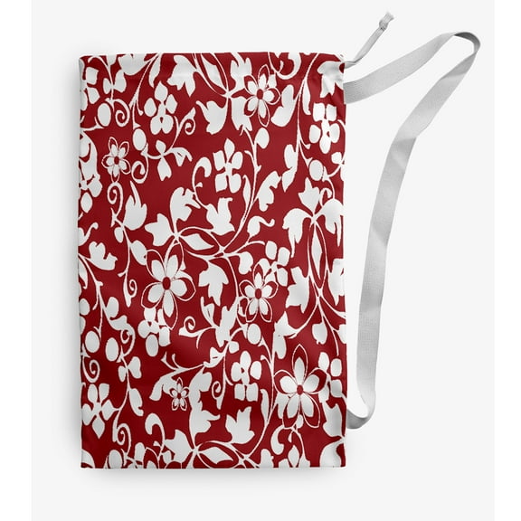 Simply Daisy Evelyn 28 x 36 in Red Laundry Bag