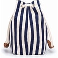 thumbnail image 3 of CoCopeanut Canvas Handbag for Women Casual Shoulder Bag Striped Crossbody Bag Commuter Satchel Large Capacity Tote Bag Purse, 3 of 7