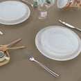 thumbnail image 4 of Rectangle Tablecloth 60x120 inch Tablecloth Stain and Wrinkle Resistant Washable Polyester Table Cloth, Decorative Fabric Table Cover for Dining Table, Buffet Parties and Camping Taupe, 4 of 5