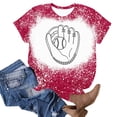thumbnail image 3 of Camisas de Mujer Casual Impreso Cuello Redondo Manga Corta Superior, Blusa de Moda para Uso Diario Y de Fiesta, 3 of 4