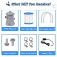 thumbnail image 2 of Pool Cleaner Circulation Filter Pump 330 GPH Filter Swimming Pool Filter Pump for Aerated Pool Pumps US Plug,1 set * filter pump (As Shown), 2 of 6