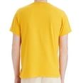 thumbnail image 4 of Hanes EcoSmart Men's Short Sleeve T-Shirt, Crewneck Classic Fit Tee, Cotton-Poly, Gold, S, 4 of 5
