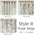 thumbnail image 4 of Linen Floral Curtains for Living Room 63 Inch Length Black Printed Flower Light Filtering French Country Curtain Farmhouse Cottage Core Toile Curtains Back Tab Window Drapes Set 2 Panels, 4 of 8