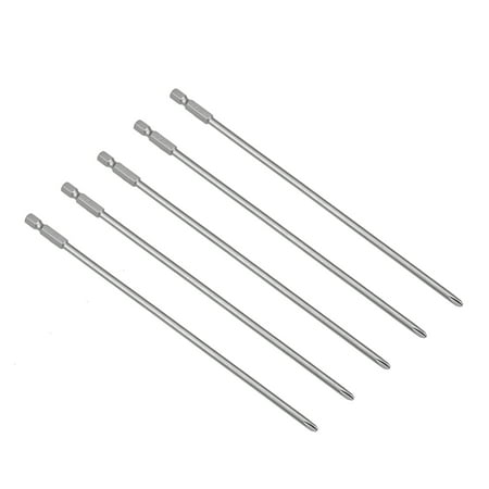 

5Pcs 1/4-Inch Hex Shank 200mm Length Phillips 4.5PH2 Magnetic Screw Driver S2 Screwdriver Bit