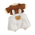 thumbnail image 2 of Ropa para muñecas de felpa de 38cm, camisa y monos para muñecas, ropa de animales de peluche, accesorios elegantes para fotografías, disfraces, trajes, 2 of 9