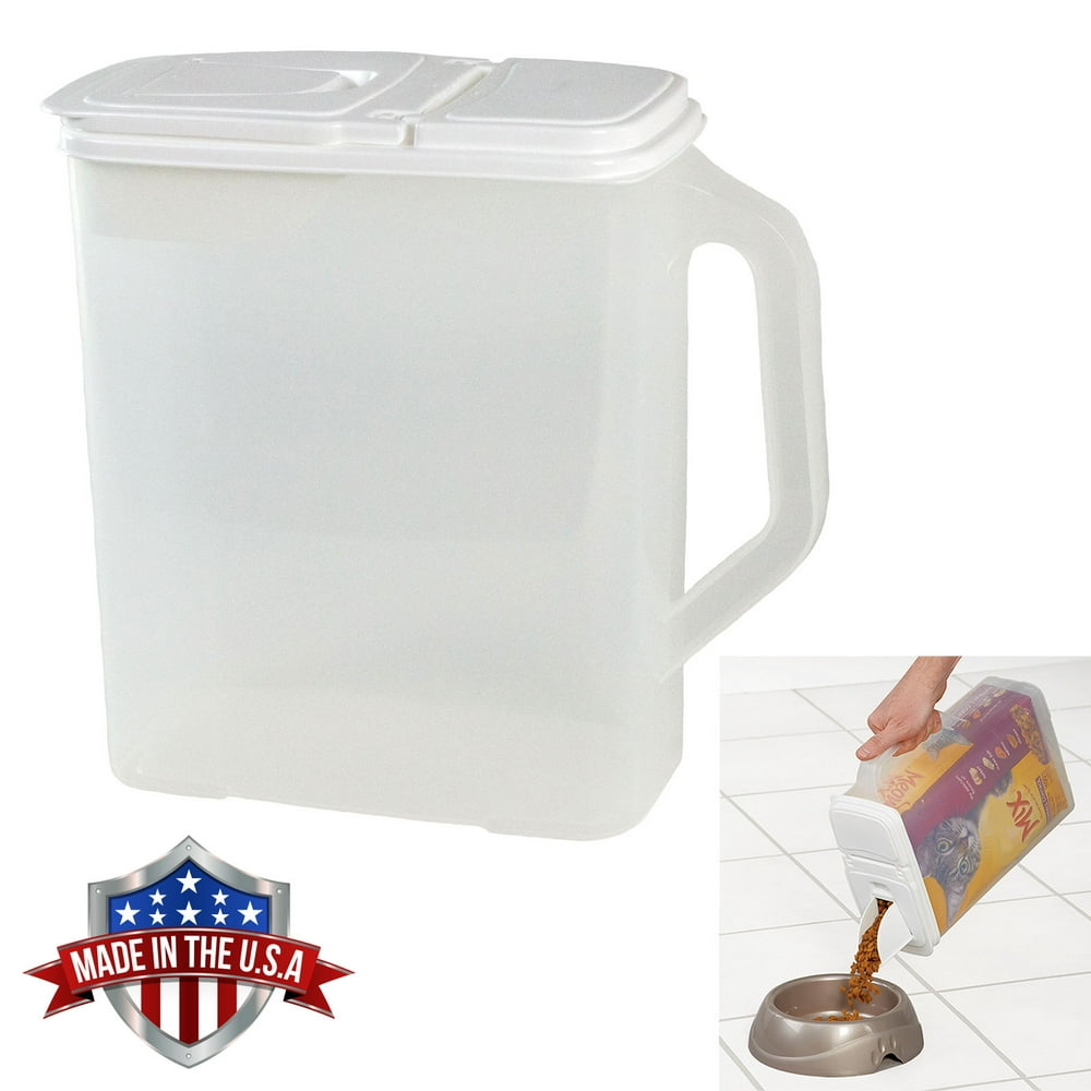Food Storage Container 6 Quart Keeper and Pour n' Store Dispenser with Handle