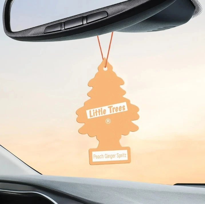 Little Trees Air Fresheners Peachy Ginger Spritz Scent for Car and Home 24 Pack