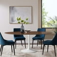 thumbnail image 1 of Modway Lippa 78" Oval Wood Dining Table in Walnut, 1 of 8