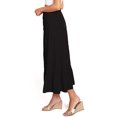 thumbnail image 3 of Love Tree Women's Juniors Classic Shirred Boho Midi Skirt (Black, Small), 3 of 4