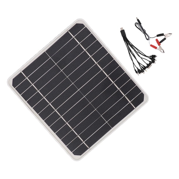 Panel Solar De 12 V 10 W, Silicio Monocristalino 10 W 12 V Panel Solar Cargador De Batería De Coche Ligero Para Baterías De Teléfonos Móviles Para Acampar