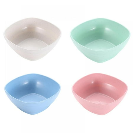 

4 Pack Unbreakable Cereal Bowls Wheat Straw Bowl for Rice Noodle Soup Snack Dishwasher & Microwave Safe - BPA Free
