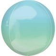 thumbnail image 2 of Mayflower Distributing 619985 16 in. Ombre Orbz Balloon - Blue & Green, 2 of 2