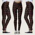 thumbnail image 2 of Conairie Womens Workout Leggings Valentine Heart Graphics Elastic High Waisted Yoga Pants Cozy Soft Casual Tights Tummy Control Running Trousers Black L, 2 of 9