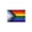 J, variant on Pride Flag Outdoor 4th of July Yard Decorations, 2x3 Ft Rainbow Flag Pride Month Decorations, Weatherproof Polyester Wall Hanging for Balcony Dorm Room Students, 1Pc, FCML