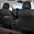 thumbnail image 3 of Coverado Luxury Leather Car Seat Covers Full Set 5 Seats, Automotive Front and Rear Mesh Seat Covers for SUV Sedan Truck, Pink & Black, 3 of 7