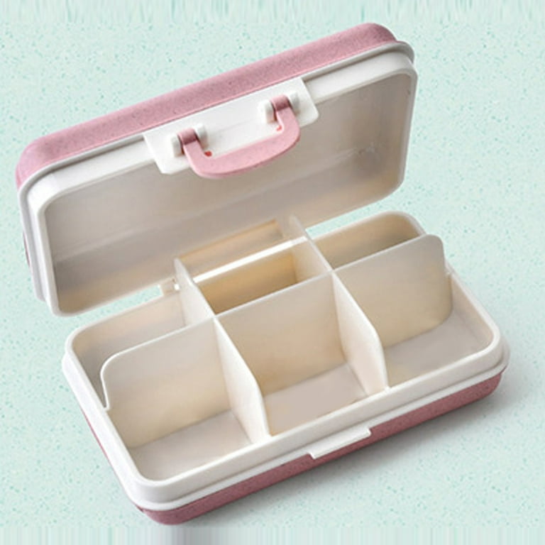 Zainafacai Storage Box Wheat Straw Six Compartment Storage Box