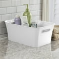thumbnail image 5 of Mainstays Medium Bin, Open Plastic Storage Containers, Versatile Stylish Organizers with Handles, White, 5 of 11