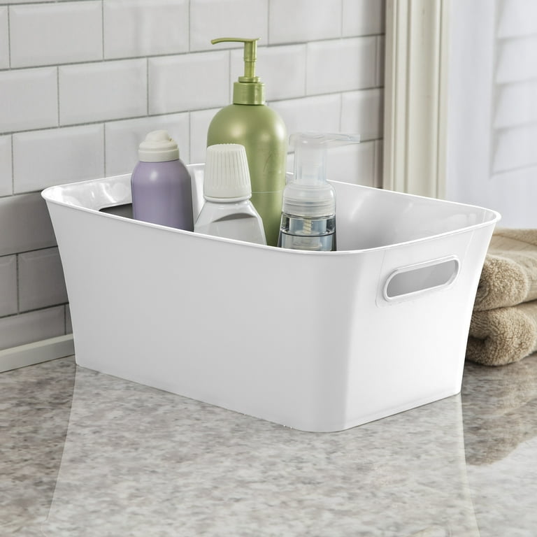 6 pack) Mainstays Medium Bin, Open Plastic Storage Containers
