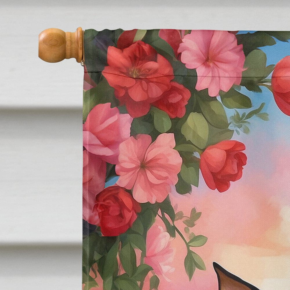 Miniature Pinscher Two Hearts House Flag 28 in x 40 in