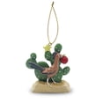 thumbnail image 1 of Adorno Navideño Pintado A Mano De Roadrunner Y Nopal - Adorno Navideño En El Desierto N.° 4 (Roadrunner En Blanco), 1 of 4
