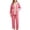 Pink-A, variant on Women's Cable Plush Fleece 2 Piece Sleepwear Crew Neck Long Sleeve Top Jogger Pants Pajama Sets Soft Warm Winter Home Sleep Loungewear Purple