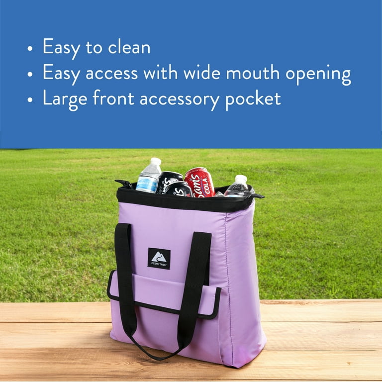 Ozark Trail 24 Can Wide Mouth Soft Cooler Tote, Purple, 16.9 Ozark Trail 24 Can Wide Mouth Soft Cooler Tote, Purple, 16.9