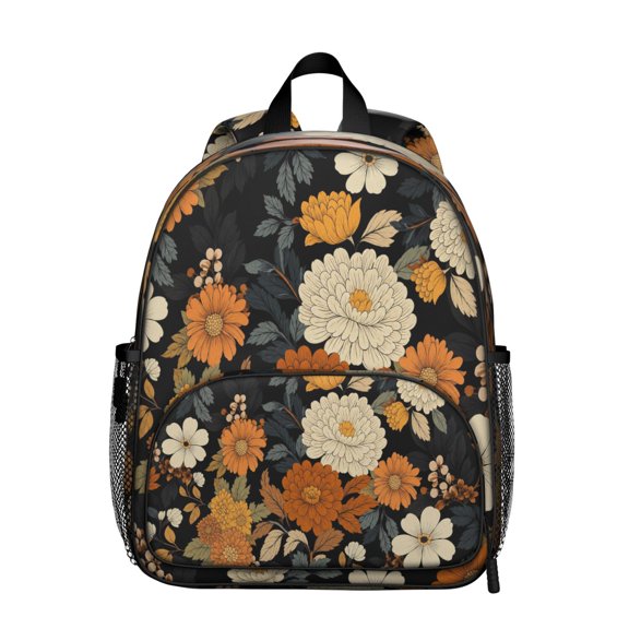 Oxford Cloth Backpack Floral Print Water Splash Proof Daypack