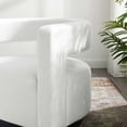 thumbnail image 4 of Armchair Accent Chair, White, Velvet, Living Kitchen Cafe Bistro Hospitality Restaurant, Modern Contemporary Boutique HB33291, 4 of 9