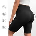 thumbnail image 7 of Delliss Maternity Shorts For Woman Maternity Stretch Biker Shorts Casual Shorts Black S, 7 of 7