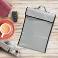 thumbnail image 4 of FUEENIRVA Pochette Ignifuge pour Argent Résistant au Feu Gris en Fibre de Verre 1Pcs, 4 of 8