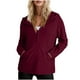 thumbnail image 2 of Top de encaje color crema,Sudadera con capucha y media cremallera para mujer, jersey de manga larga, sudadera informal de poliéster, sudadera con capucha extragrande para usar en casa, sopatenor, 2 of 8