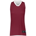 thumbnail image 3 of Holloway Sportswear S Womens Dual-Side Single Ply Basketball Jersey Cardinal/White 224378, 3 of 5