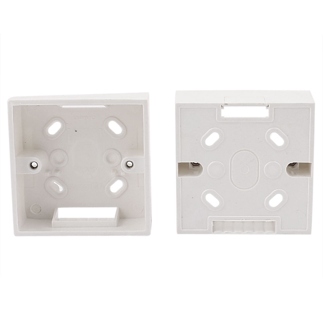 Surface Mounted Back Box Wall Pattress Double Gang Electrical Socket-4 Pack 