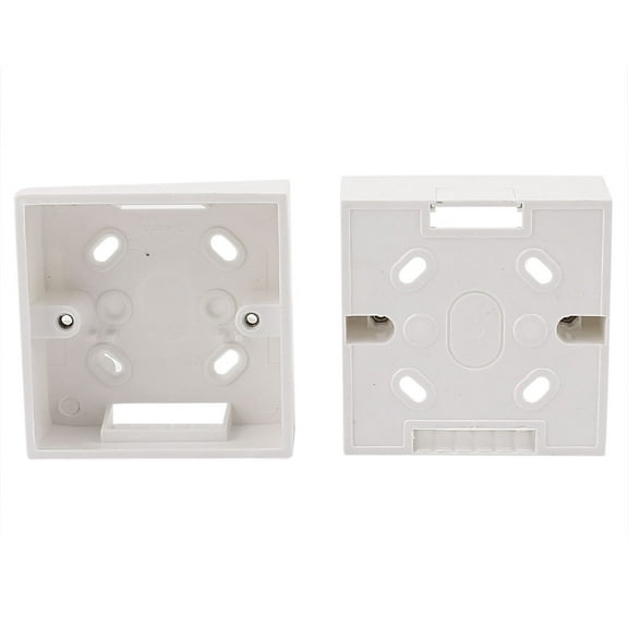 2pcs Surface Mount Pattress Back Box White 86mm x 86mm x34mm