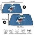 thumbnail image 3 of Kdxio Great White Shark Print Windshield Sun Shade,UV Rays and Sun Heat Protection,Sunshade for Car Windshield,Car Shade Front Windshield - Small, 3 of 6
