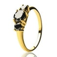 thumbnail image 2 of Black Diamond Wedding Ring - Solitaire Wedding Ring - Yellow Gold Ring - Solitaire Ring, 8, 2 of 3