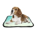 thumbnail image 2 of PKQWTM Mint Green Yellow Painted Summer Holiday Vertical Pet Dog Cat Bed Pee Pads Mat Cushion Potty Dogsblankets Crate Bed Kennel 14x18 inch, 2 of 3