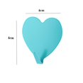thumbnail image 3 of Ganchos de pared decorativos en forma de corazón, gancho para abrigos con llaves de acero inoxidable, gancho para colgar toallas autoadhesivo, pared adhesiva fuerte, 5 uds., 3 of 5