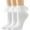 White-3 Pairs, variant on Lace Ruffle Frilly Ankle Socks for Women - Cotton Socks Double Layer Lace Socks